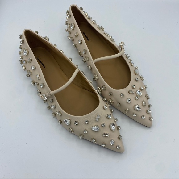 Madewell Cream Embellished Flats - Picture 2 of 6